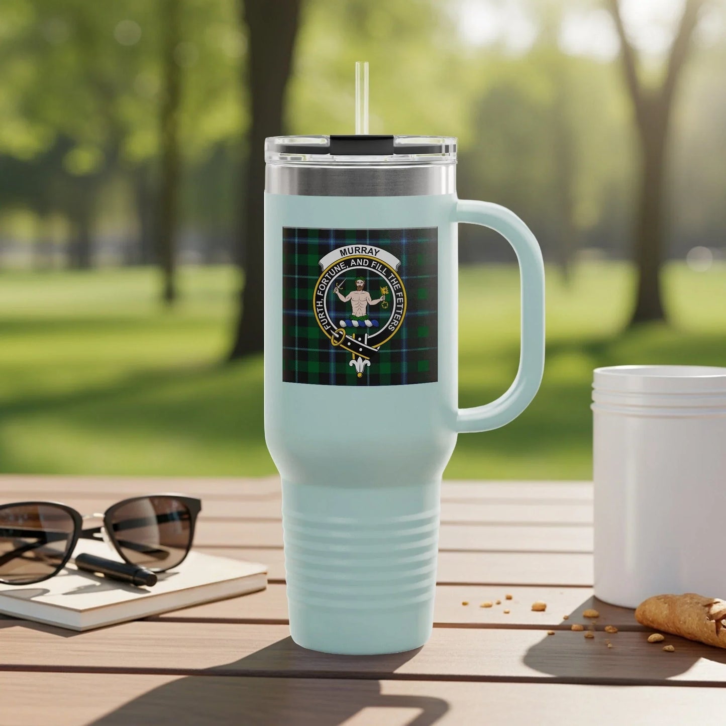Custom Highland Crest Emblem Ice Green Travel Mug product