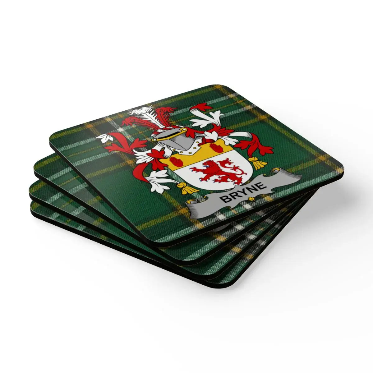 Family Crest Design Square Coasters Set Product