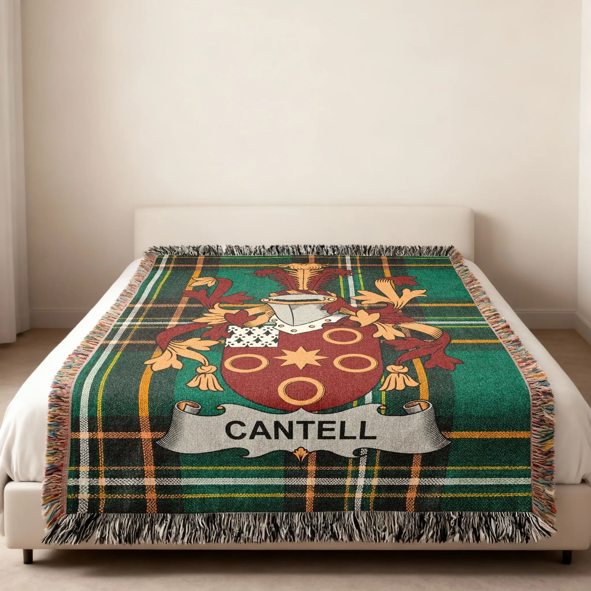 Cantell Family Crest Plaid Blanket Bedspread product type