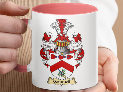 Gammell Scottish Clan Coat of Arms Accent Coffee Mug - Living Stone Gifts