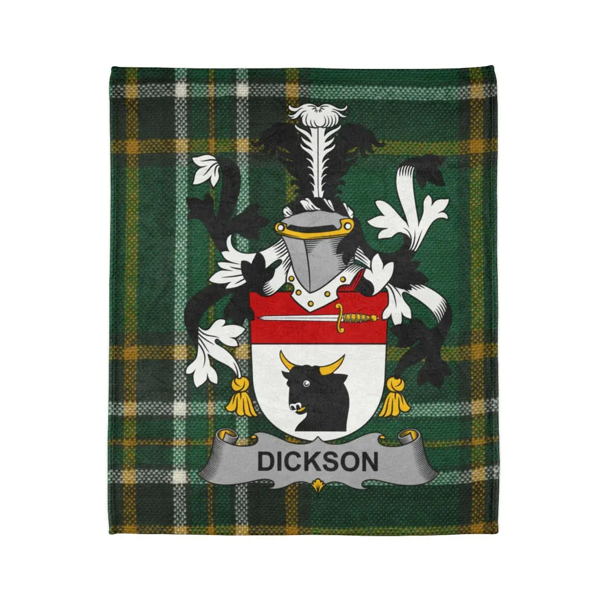 Dickson Family Crest Green Tartan Blanket product
