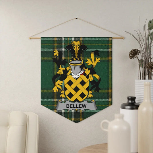 Bellew Family Crest Plaid Wall Banner Hanging product