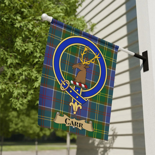 Vibrant Deer Crest Plaid Carr Outdoor Flag product