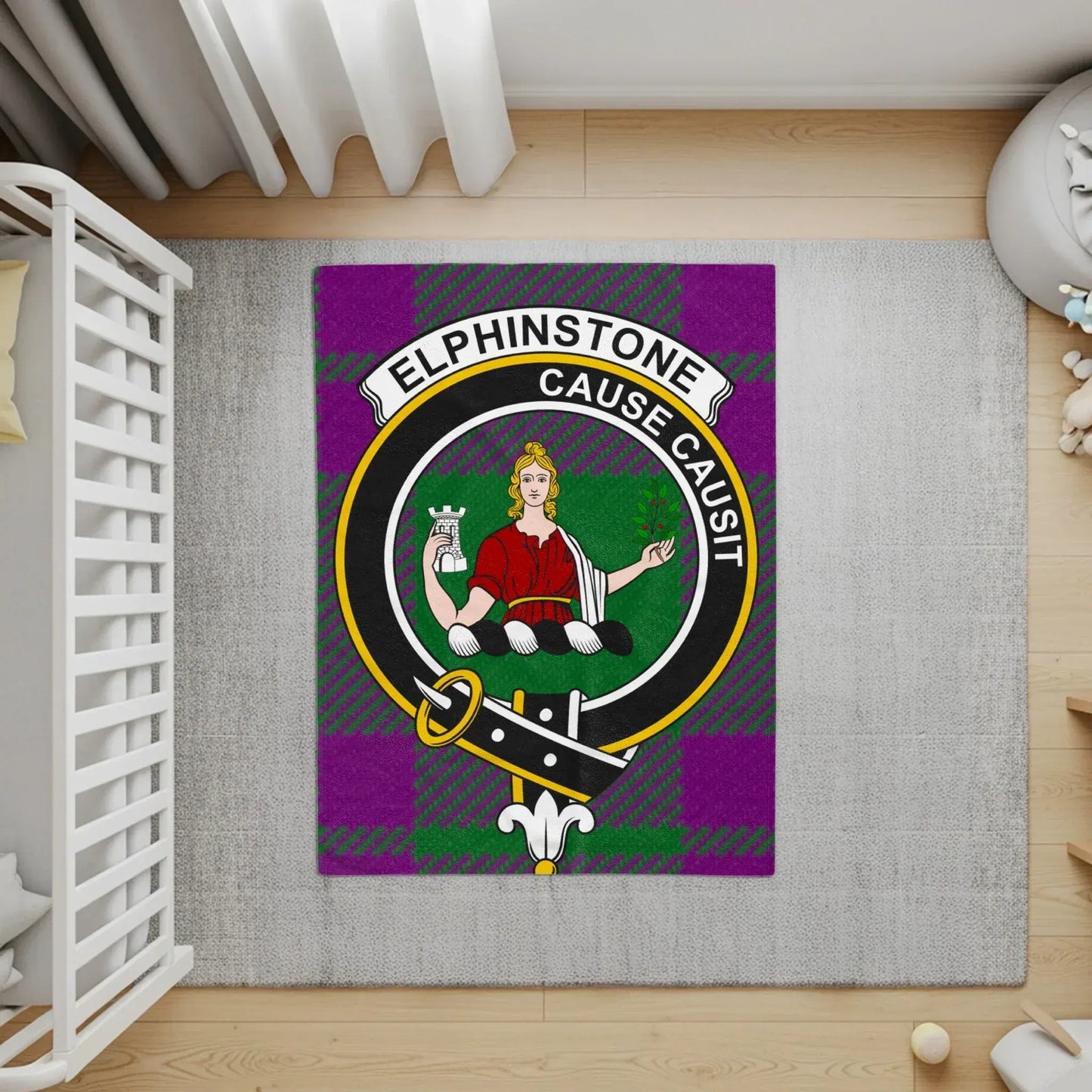 Elphinstone Cause Causit Crest Design Rug product