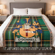 O'Donnell Irish Heritage Woven Blanket | Family Crest Tartan Throw