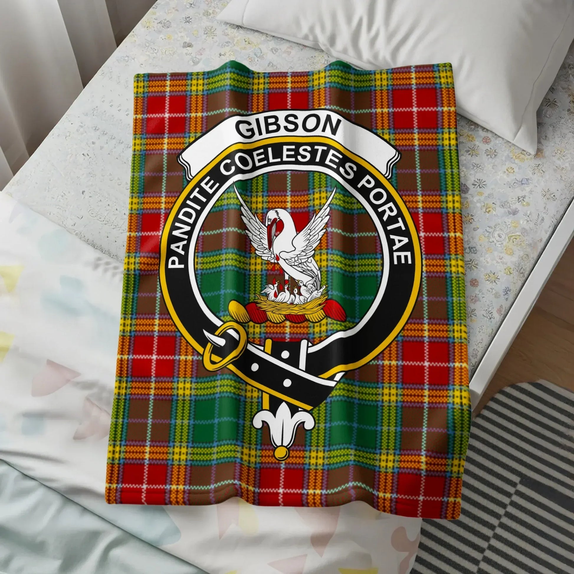 Gibson Tartan Blanket with Family Crest design product