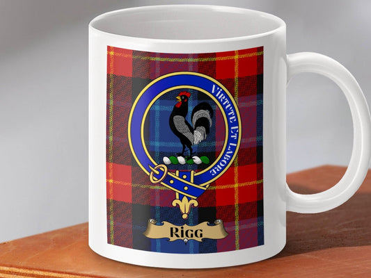 Clan Rigg Virtue Glorious Tartan Emblem Mug product
