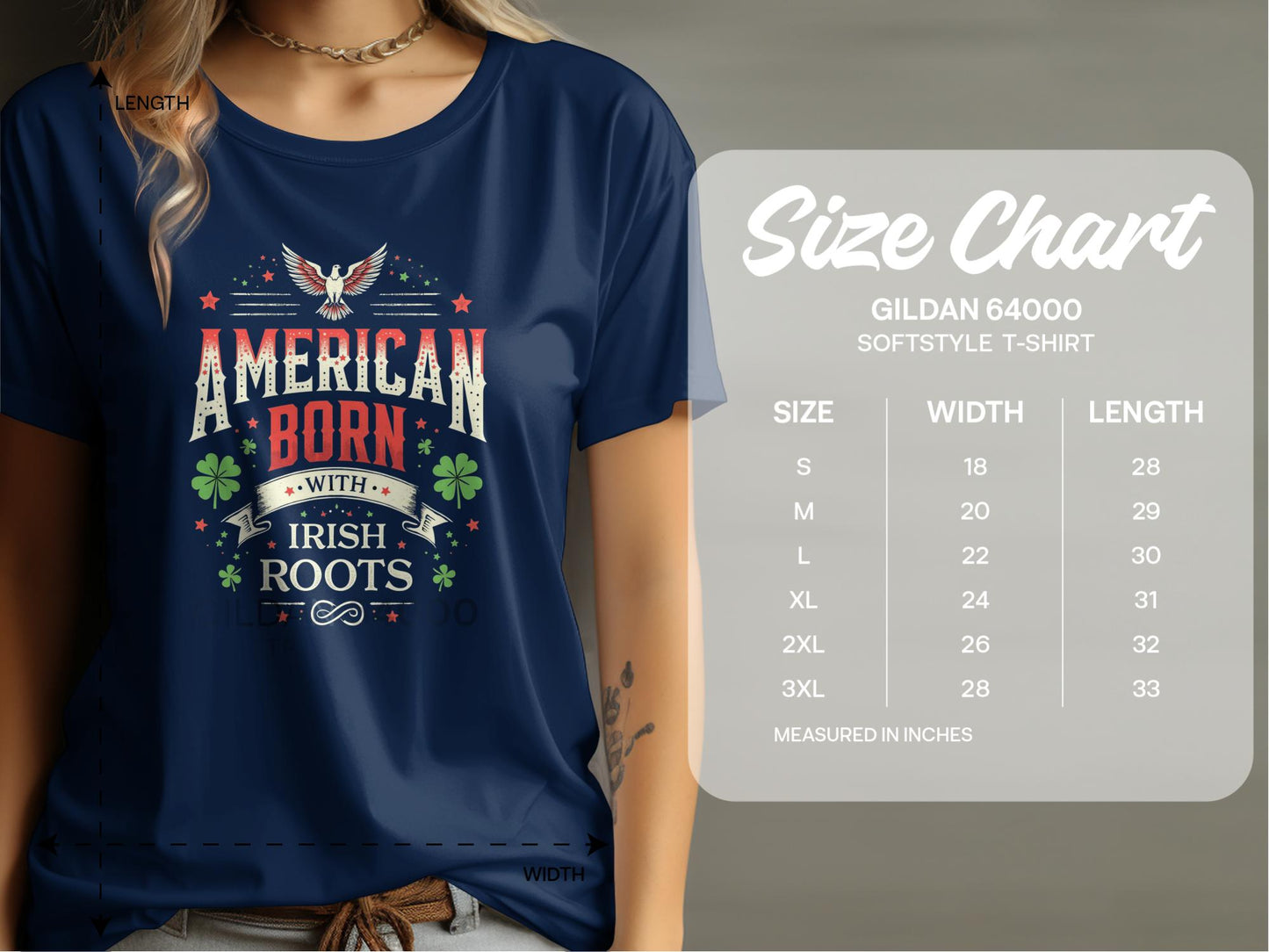 Celebrate Heritage and Pride American Born Irish Roots T-Shirt - Living Stone Gifts