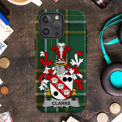 Elegant Custom Clarke Coat of Arms Phone Case product