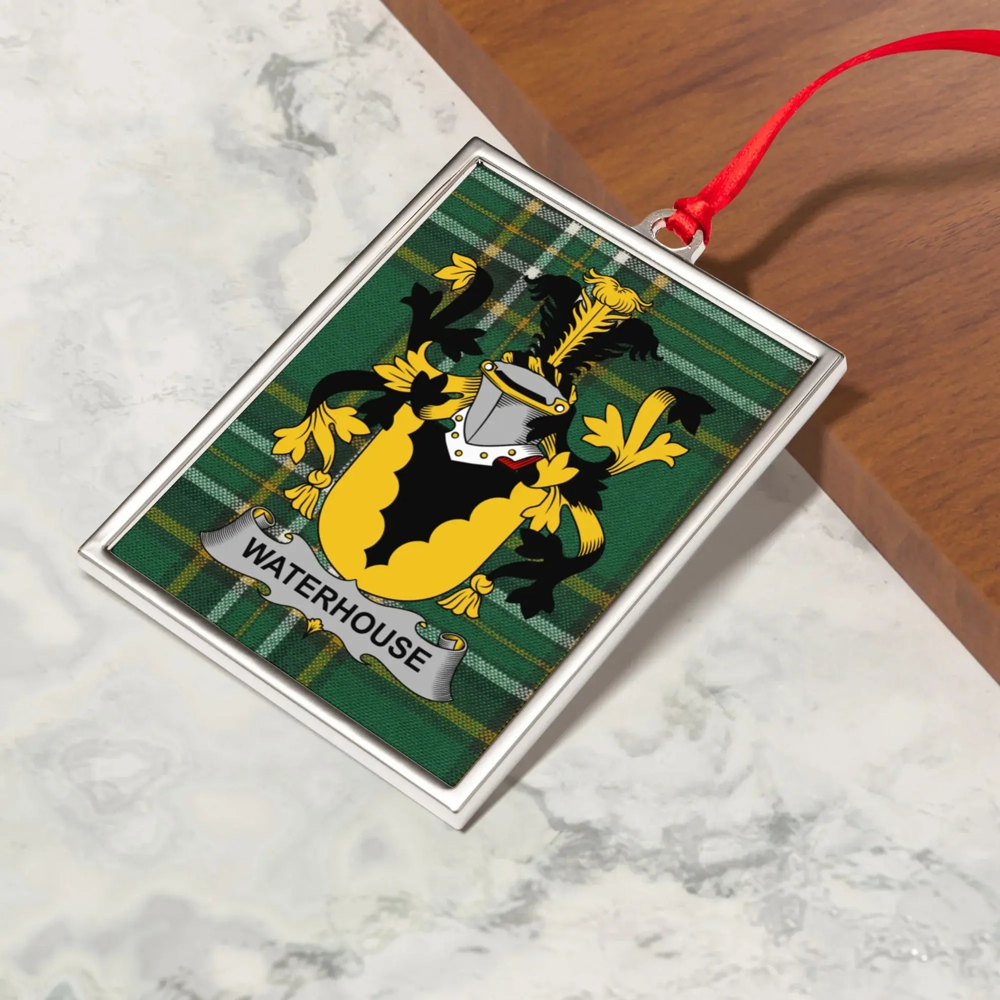 Waterhouse Family Crest Personalized Ornament product
