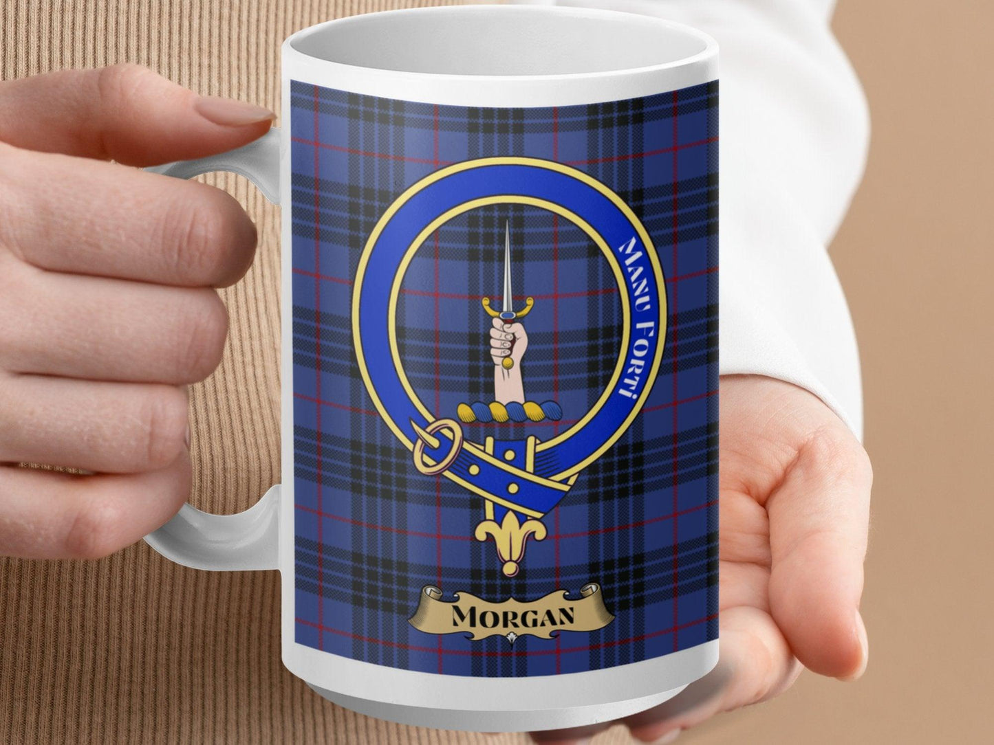 Scottish Clan Morgan Tartan Plaid Mug - Living Stone Gifts