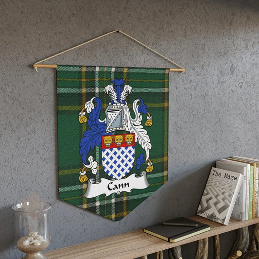 Cann Family Crest Plaid Design Decorative Wall Banner Product