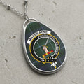 Tartan pendant necklace with MacBrayne crest and motto "Fortisceu Leo Fidus".