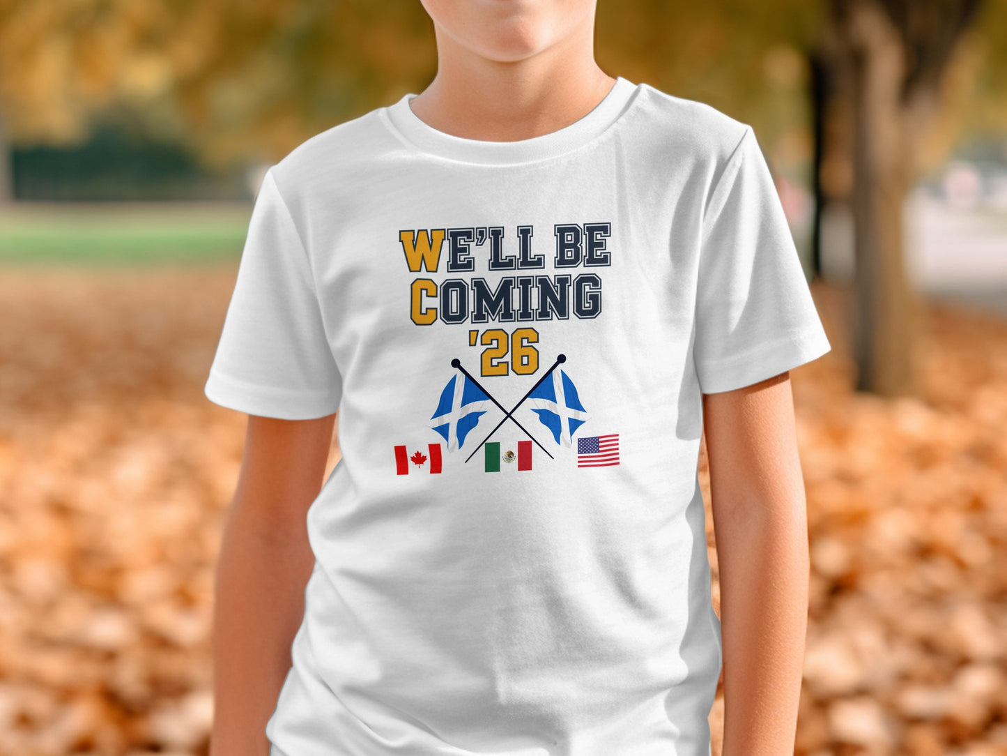We'll Be Coming '26 Flags Graphic Design Shirt