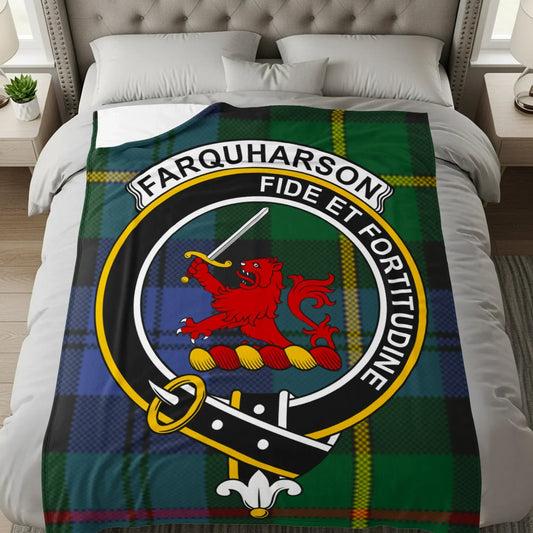 Farquharson Fide Et Fortitudine Tartan Blanket product