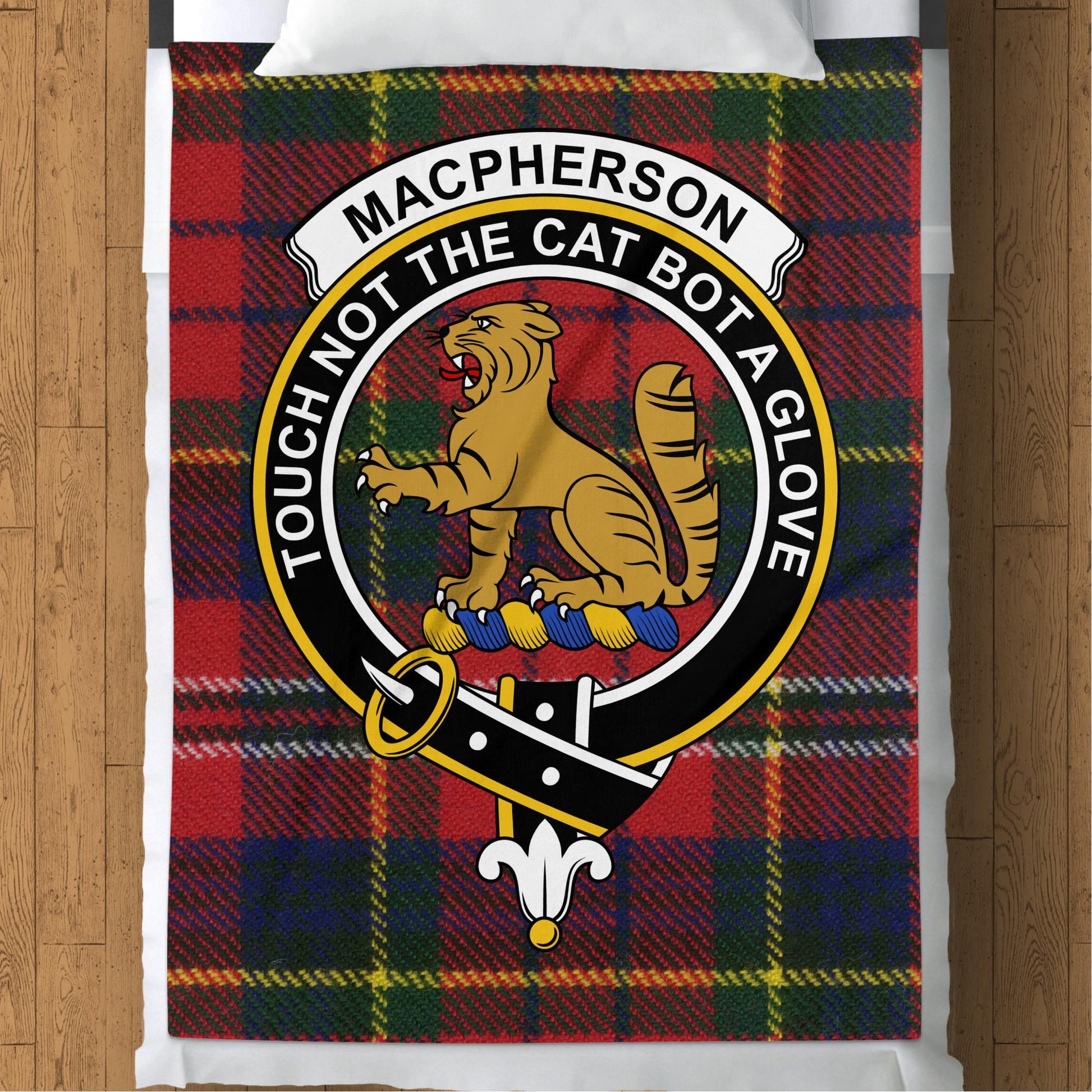 Scottish Clan MacPherson Tartan Throw Blanket - Living Stone Gifts