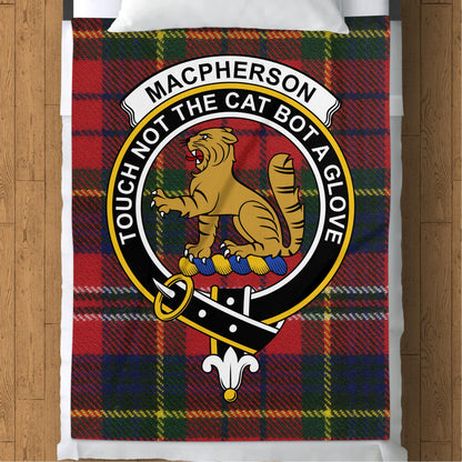 Scottish Clan MacPherson Tartan Throw Blanket - Living Stone Gifts