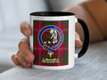 Crawford Tartan Crest Clan Logo on White Mug