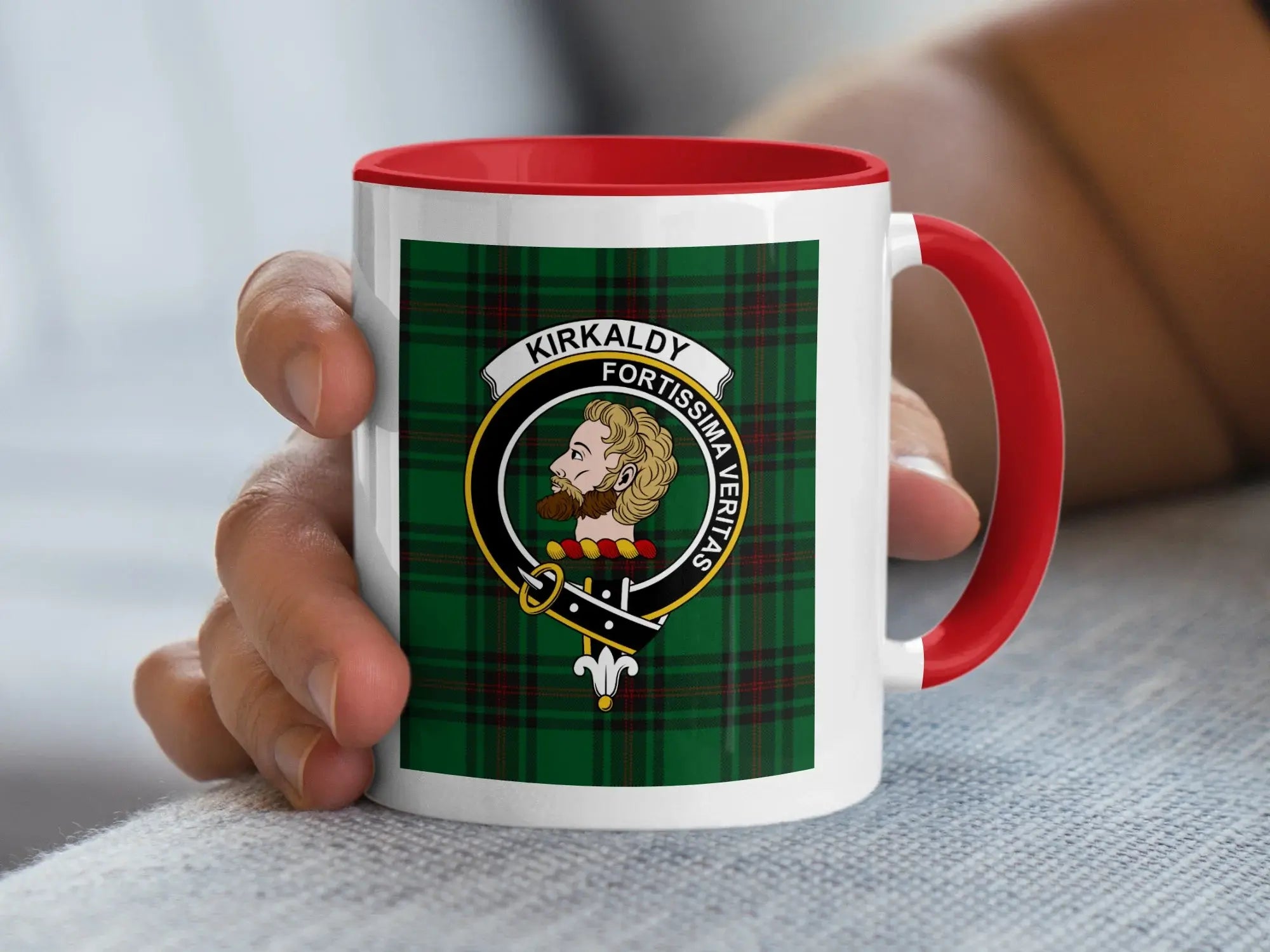 Kirkaldy Fortissima Veritas Clan Crest Mug