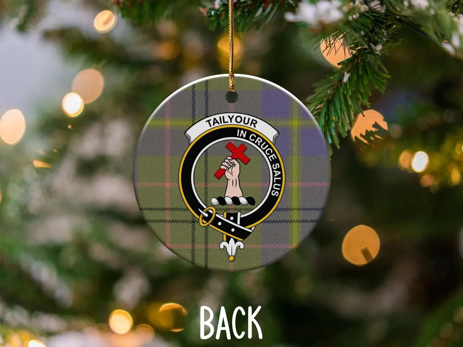Tailyour In Cruce Salus Round Christmas Ornament product type