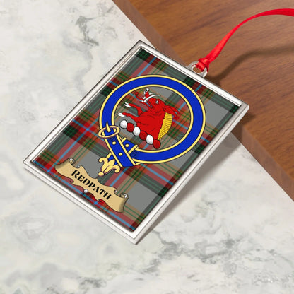 Clan Redpath Family Crest Plaid Ornament product