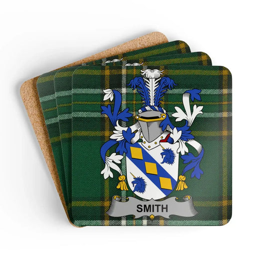 Smith Family Crest Plaid Coasters Set Home Decor product type