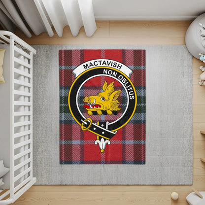Mactavish Non Oblitus Red Plaid Print Baby Play Mat product
