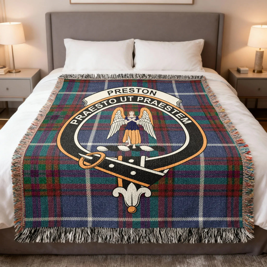 Preston Praesto Ut Praestem Plaid Throw Blanket