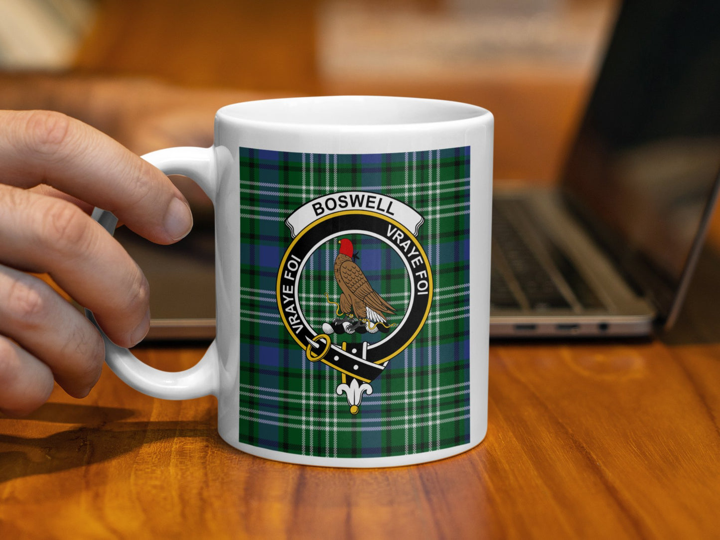 Scottish Clan Boswell Proud Crest Design Mug - Living Stone Gifts