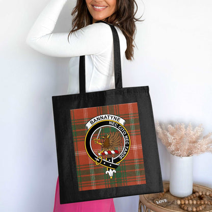 Bannatyne Clan Scottish Tartan Background Tote Bag - Living Stone Gifts