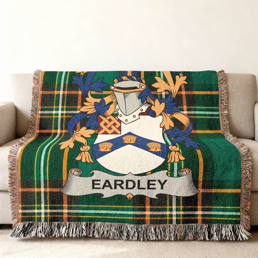 EARDLEY family crest plaid green blanket product type