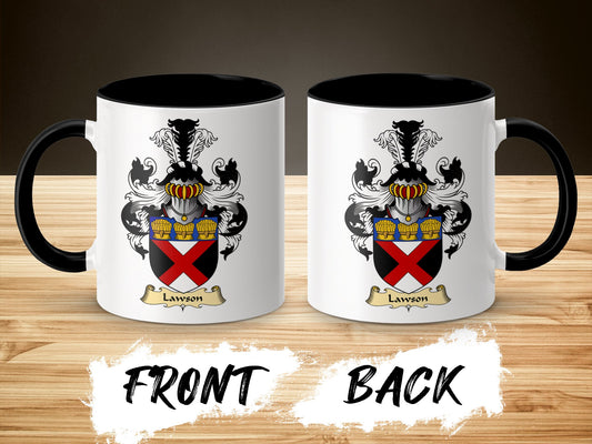 Clan Lawson Scottish Coat of Arms Accent Mug - Living Stone Gifts