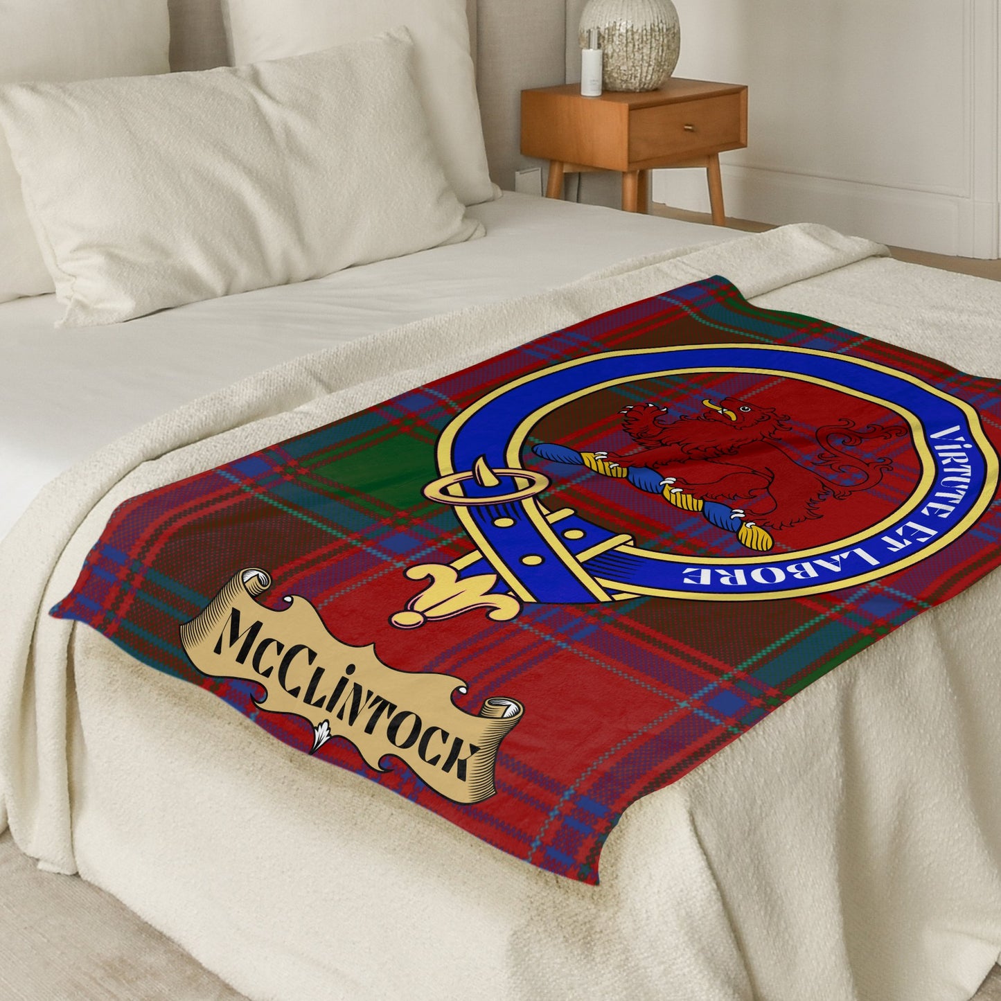 Scottish Clan McClintock Tartan Throw Blanket - Living Stone Gifts