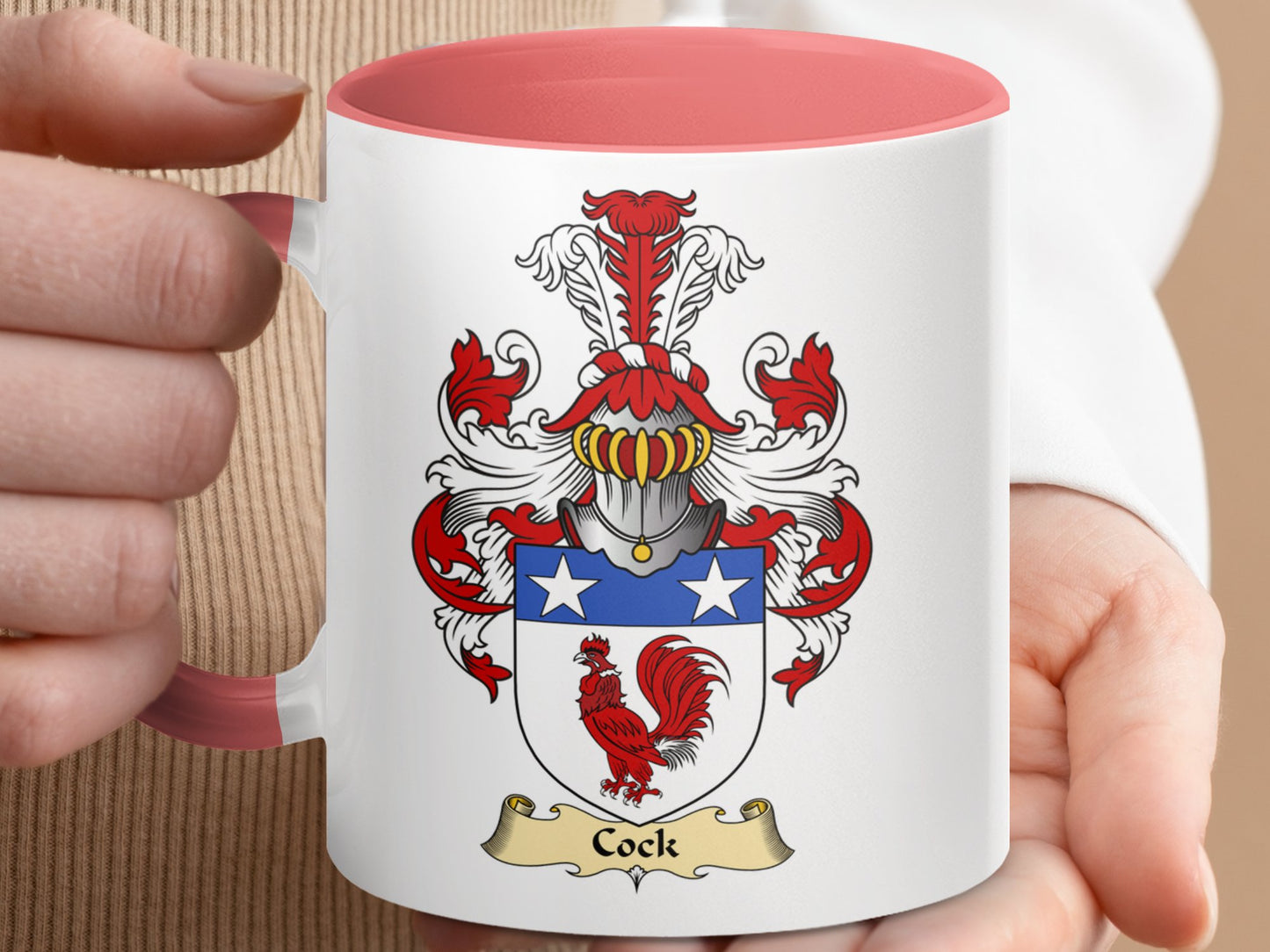 Clan Cock Scottish Clan Accent Coffee Mug - Living Stone Gifts