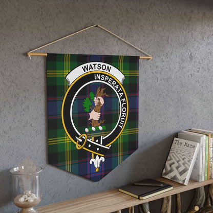 Watson Clan Scottish Tartan Insperaa Forum Wall Pennant - Celtic Ancestry Gifts