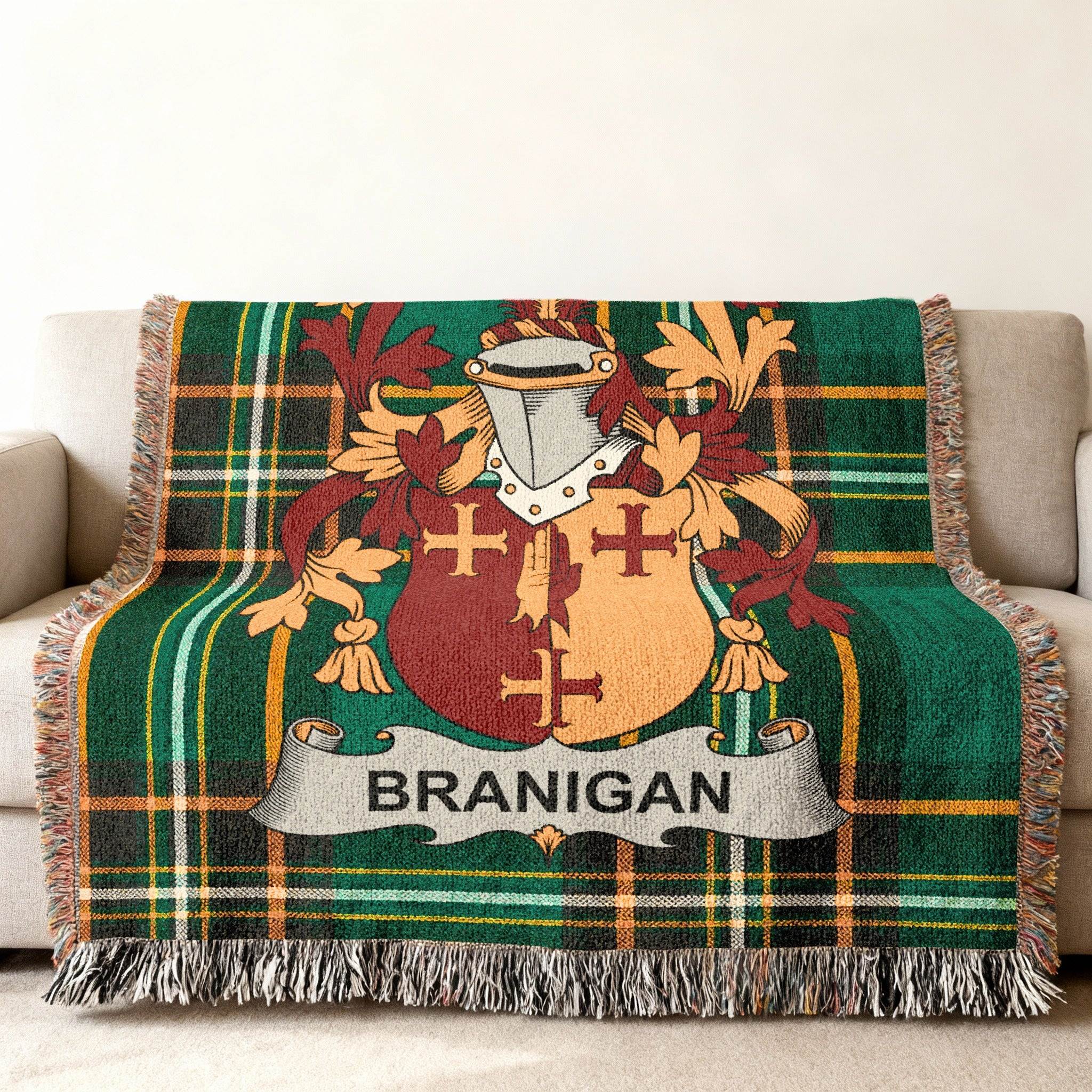 Branigan Clan Crest Green Tartan Plaid product type