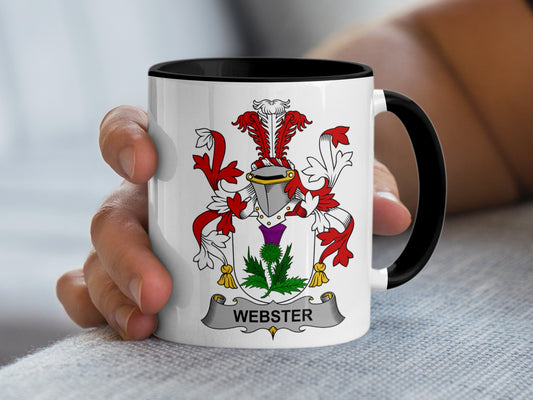 Webster Surname Irish Coat of Arms Mug - Living Stone Gifts