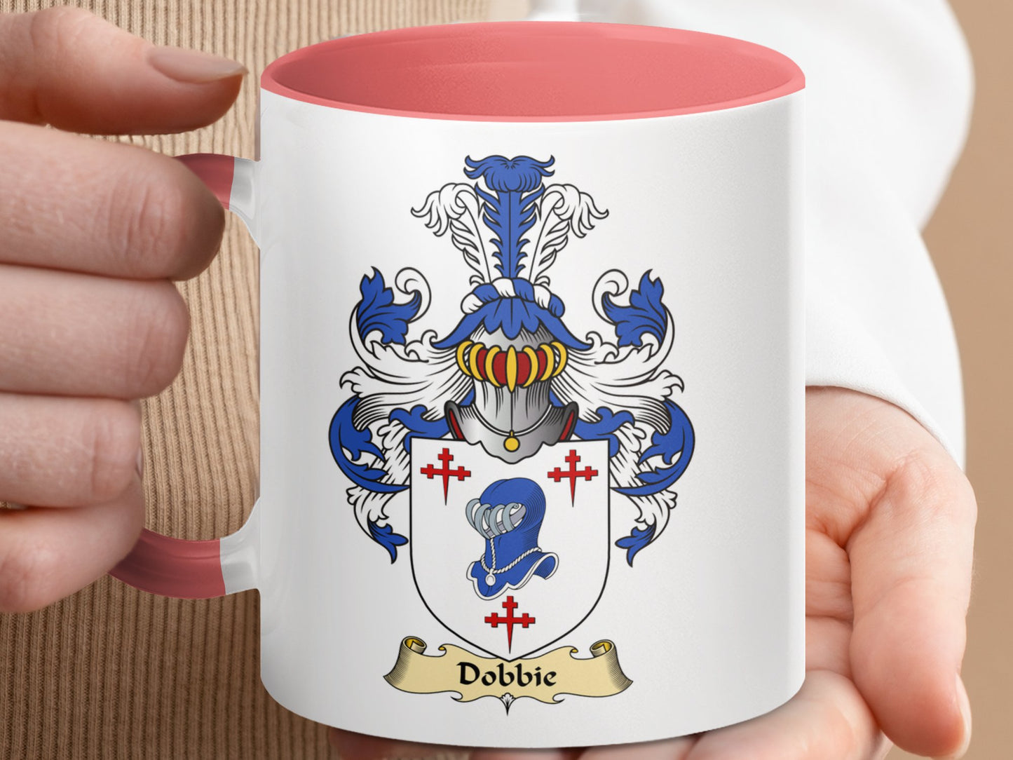 Clan Dobbie Scottish Coat of Arms Accent Coffee Mug - Living Stone Gifts