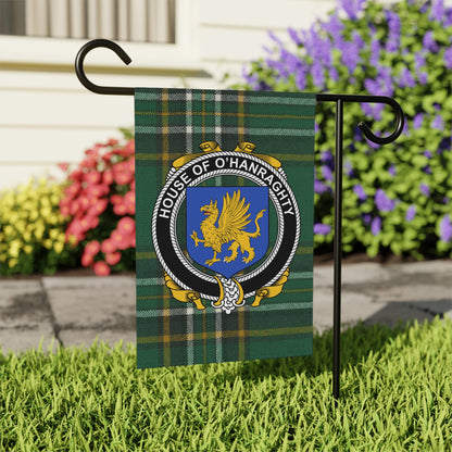 House of O'Hanraghty Garden Flag with Crest Design