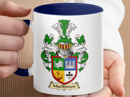 MacKinnon Family Crest With Colorful Design Mug - Living Stone Gifts