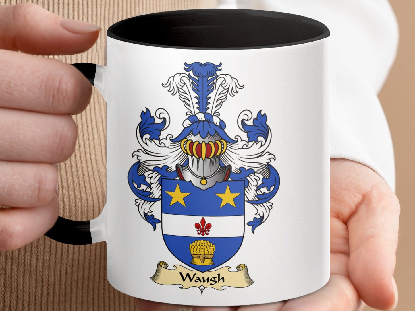 Clan Waugh Scottish Coat of Arms Mug - Living Stone Gifts