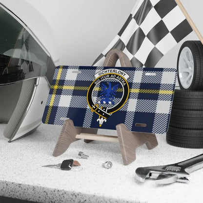 Custom Checkered Ochterlony License Plate product