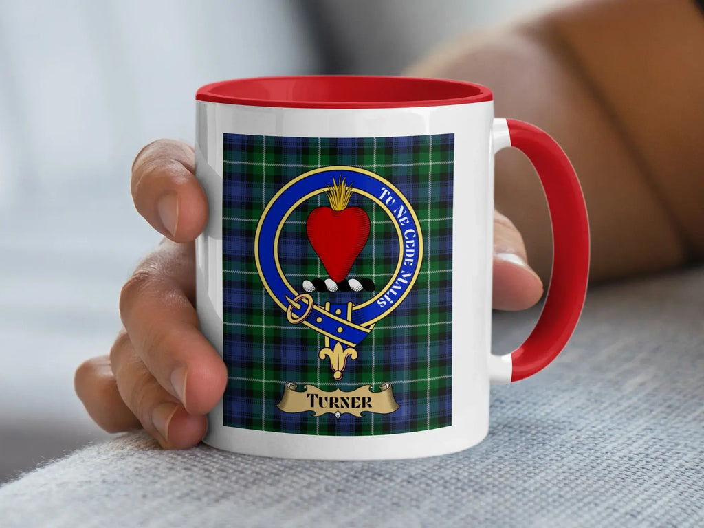 Turner family crest ceramic mug for everyday coffee and tea