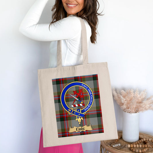 Clan Edie Scottish Crest Tartan Tote Bag - Living Stone Gifts