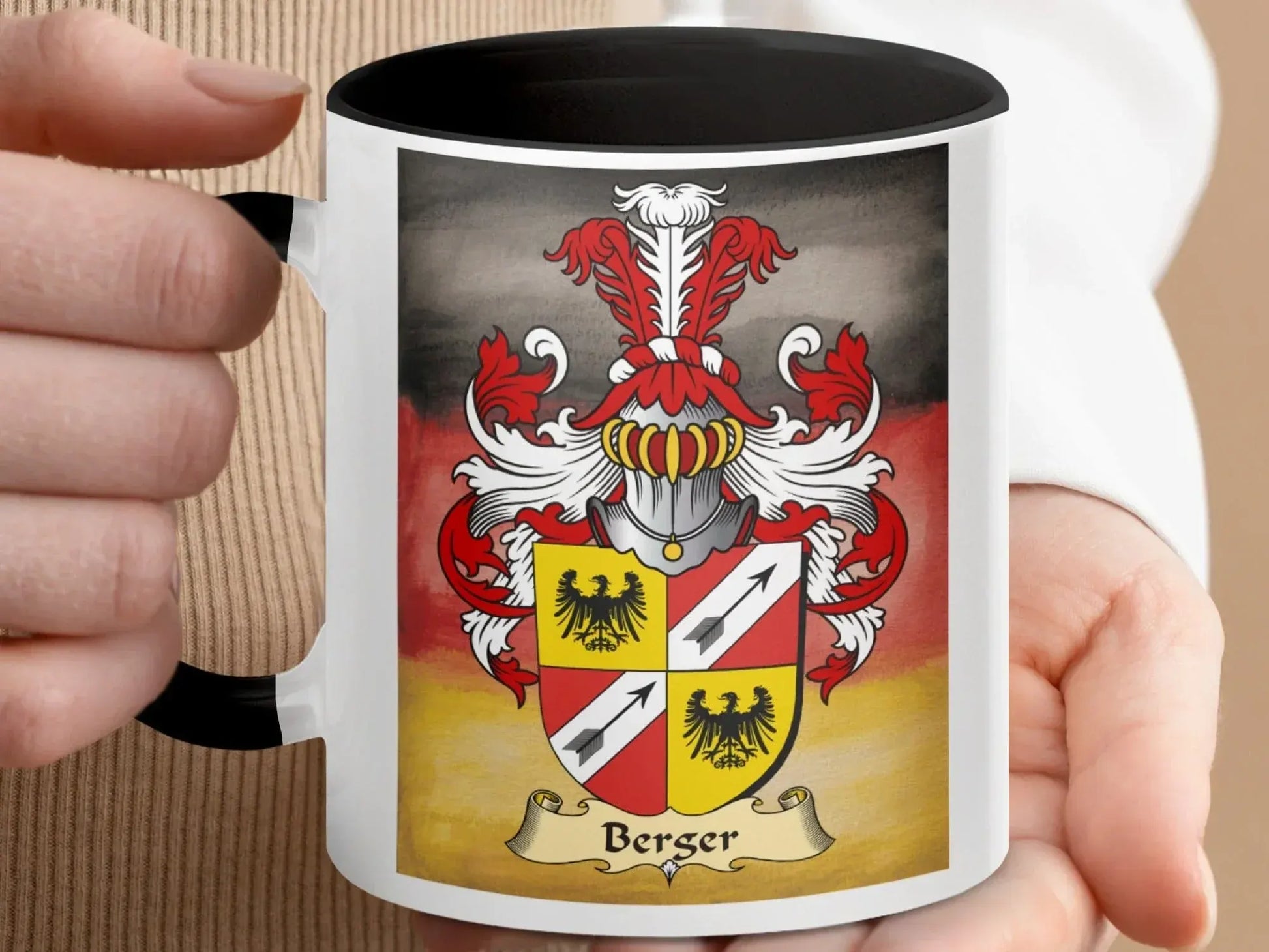 Berger Family Crest Mug Customizable Drinkware product type