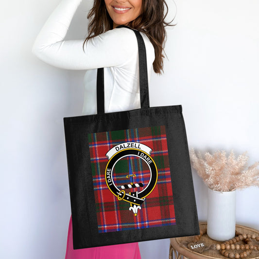 Dalzell Clan Scottish Tartan Pattern Tote Bag - Living Stone Gifts