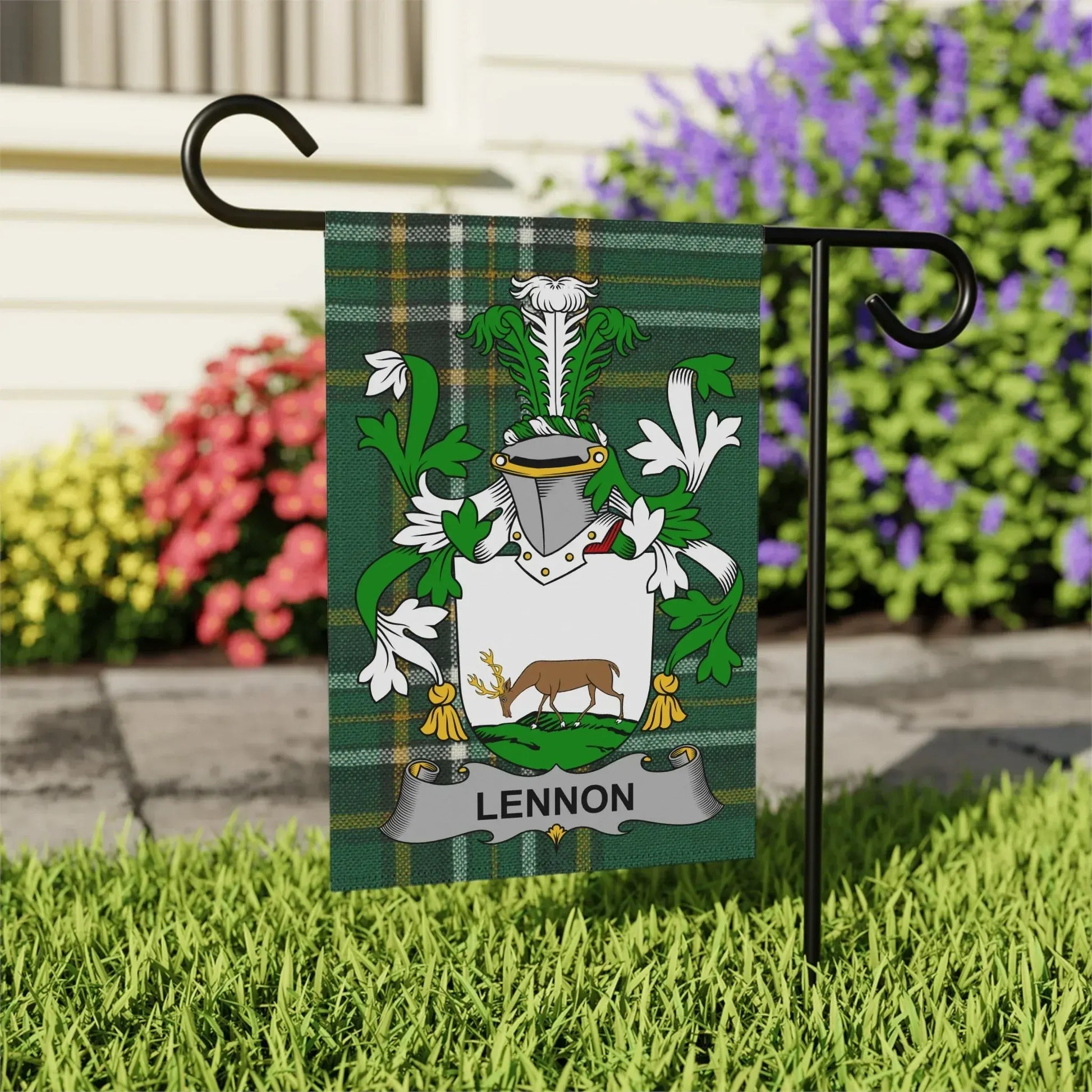 Lennon Family Crest Garden Flag product