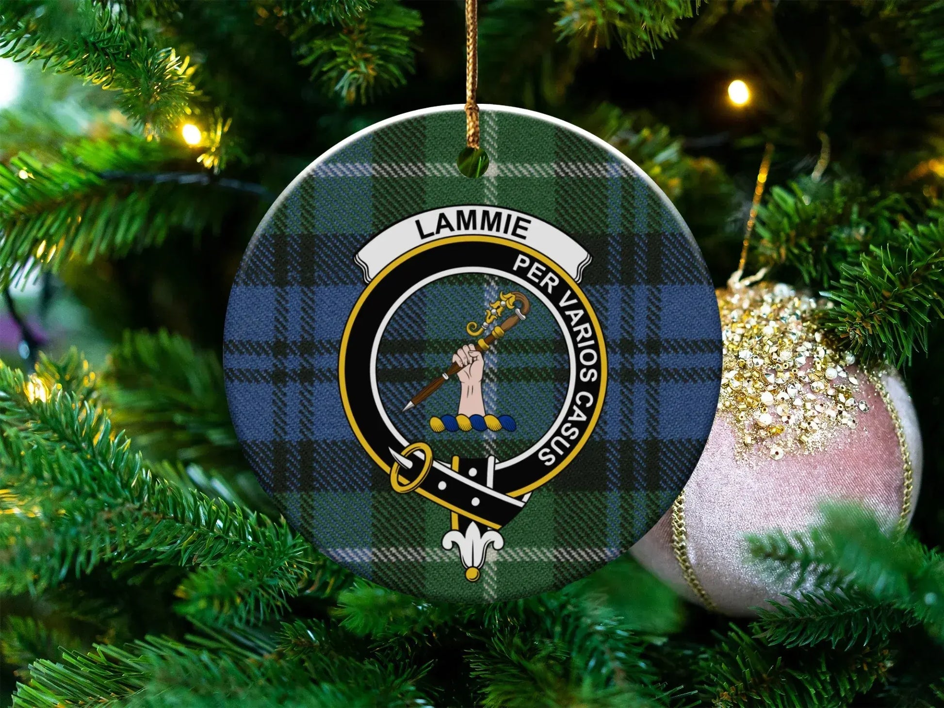 Lamme Per Varios Casus Plaid Pattern Ornament product