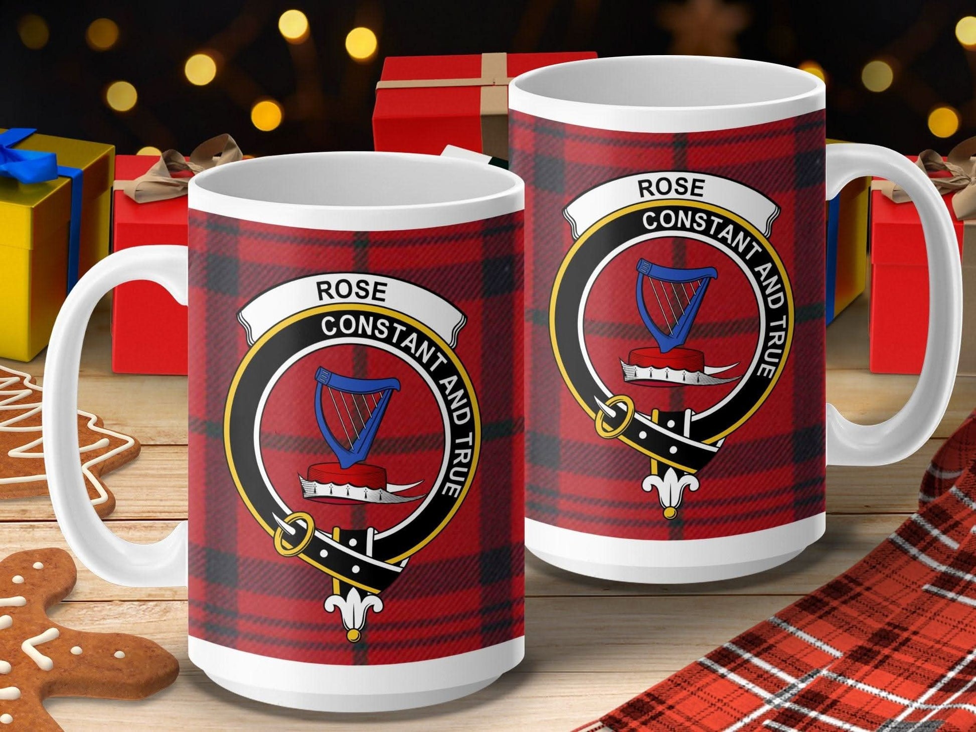 Rose Constant and True Plaid Pattern Mug product