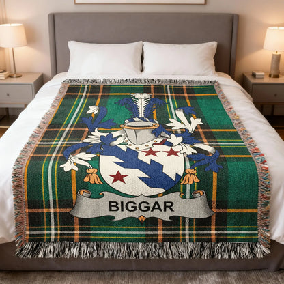 Biggar Family Crest Tartan Plaid Throw Blanket product type